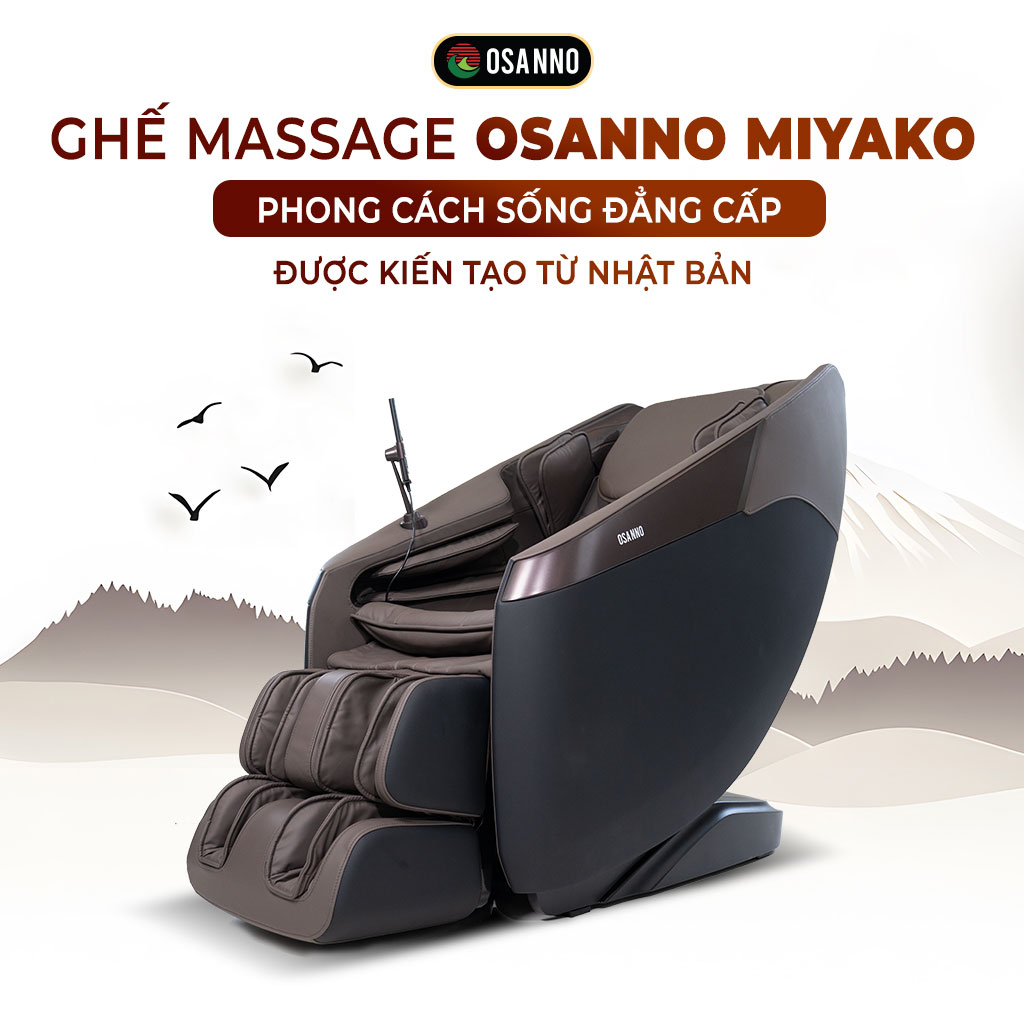 Ghế massage Nhật Bản MIYAKO theo phong cách sống đẳng cấp