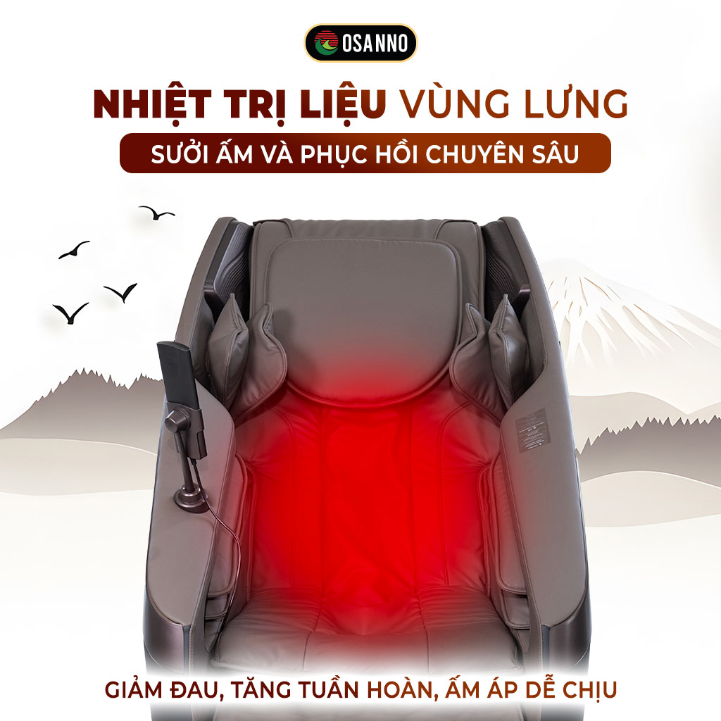 Massage nhiệt hồng ngoại + túi khí toàn thân chuyên sâu