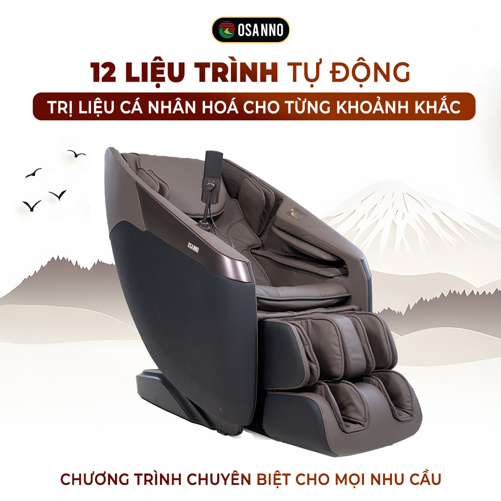 Đa dạng bài tập massage với 12 chương trình tự động