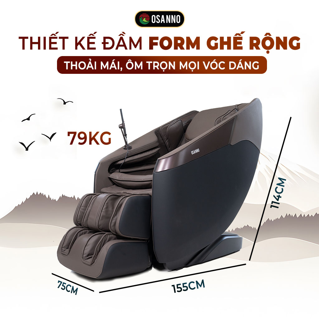 Ghế có thiết kế đầm, Form ghế rộng phù hợp nhiều vóc dáng