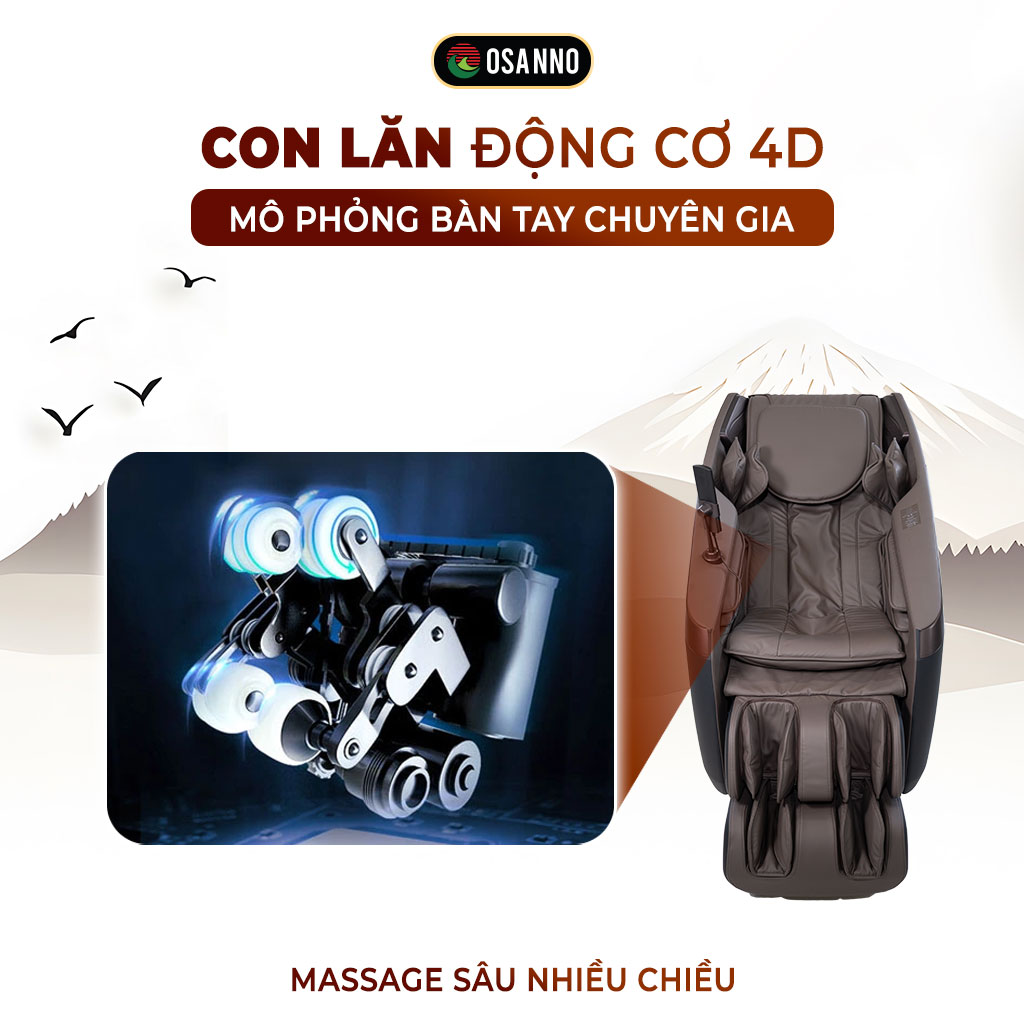 Công nghệ con lăn 4D chuẩn Nhật
