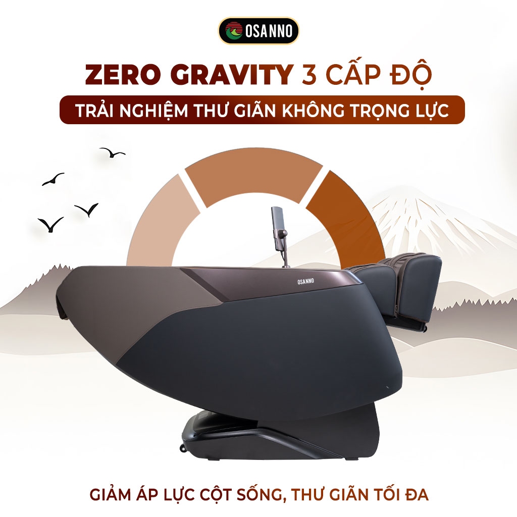 Massage không trọng lực (Zero Gravity) với 3 cấp độ