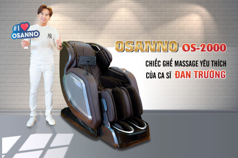 Ca sĩ Đan Trường thích thú khoe giọng hát ngọt ngào bên ghế massage Osanno Os 2000