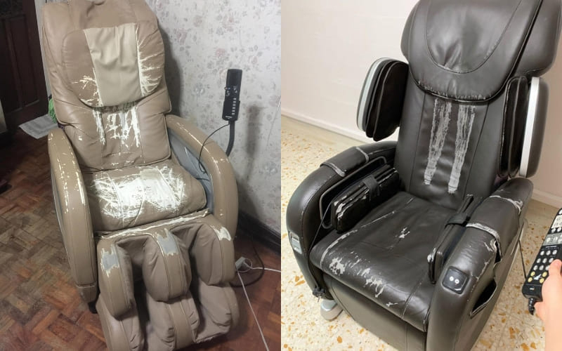 Lớp da ghế bị bong tróc, rạn nứt