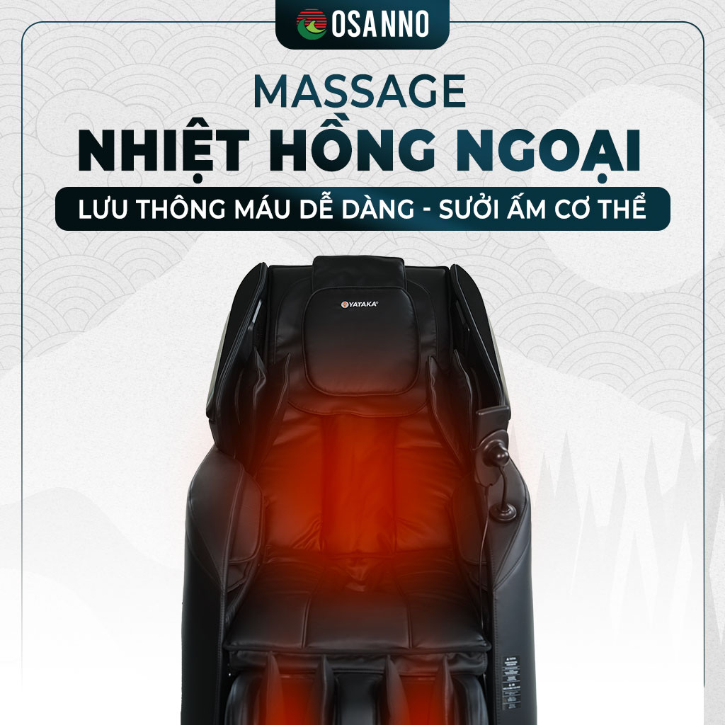 Chức năng massage nhiệt hồng ngoại giúp lưu thông máu