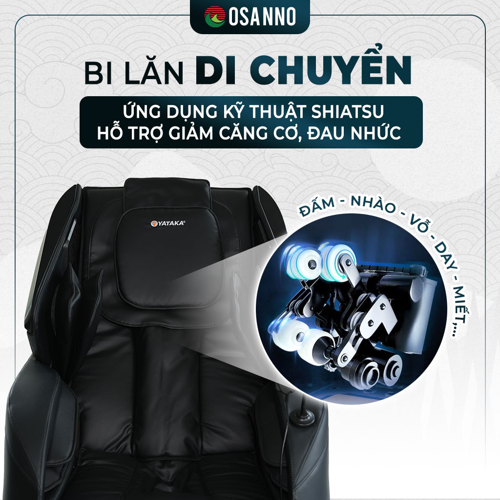 Bi lăn 4D mô phỏng kỹ thuật Shiatsu Nhật Bản