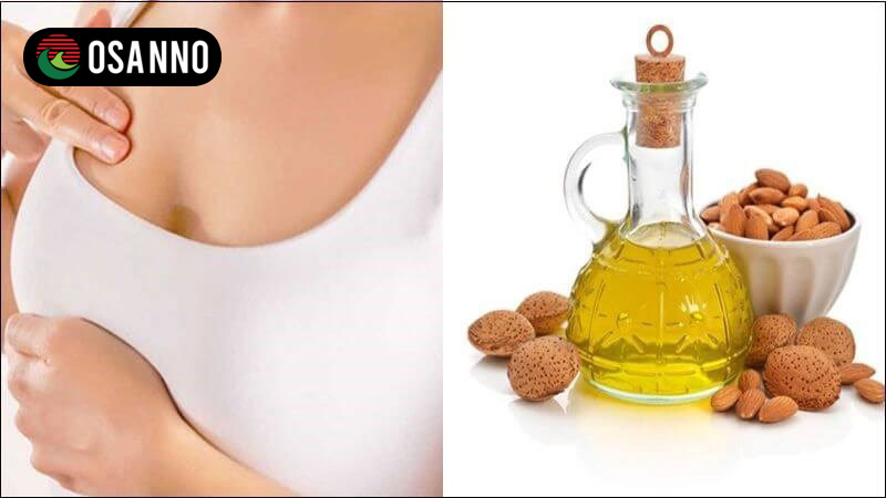 Massage ngực kết hợp với tinh dầu Olive giúp da mềm mịn và tăng độ đàn hồi