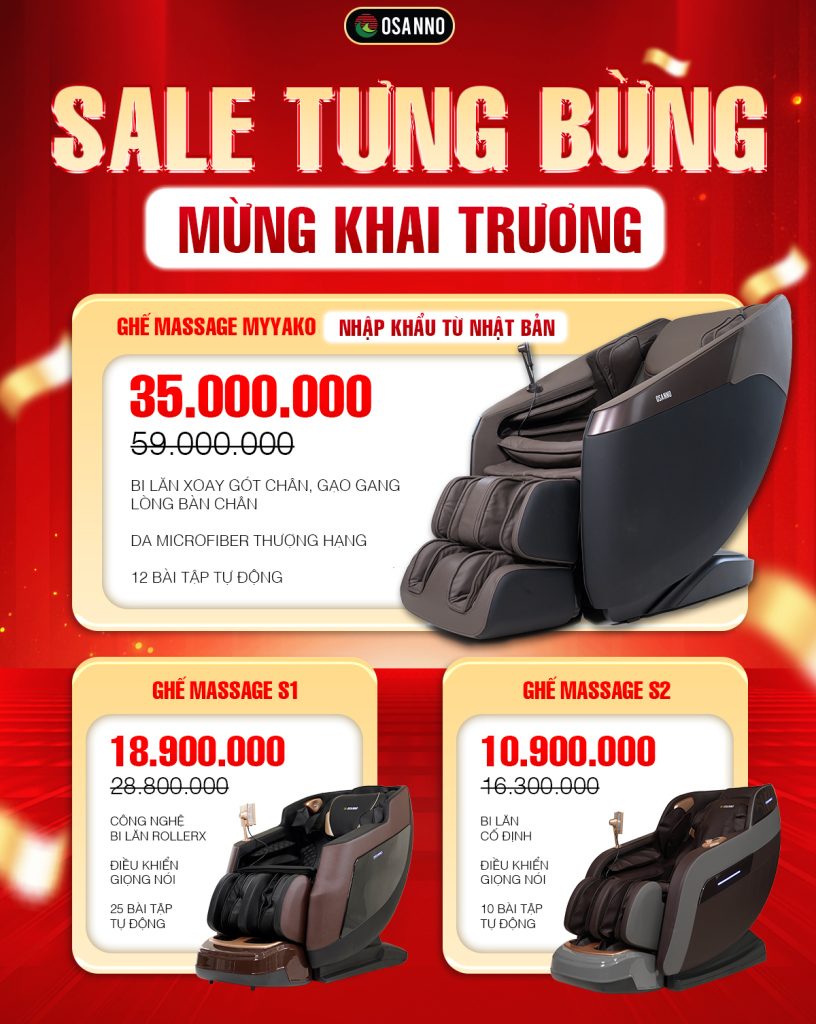 Ưu đãi ghế massage Osanno