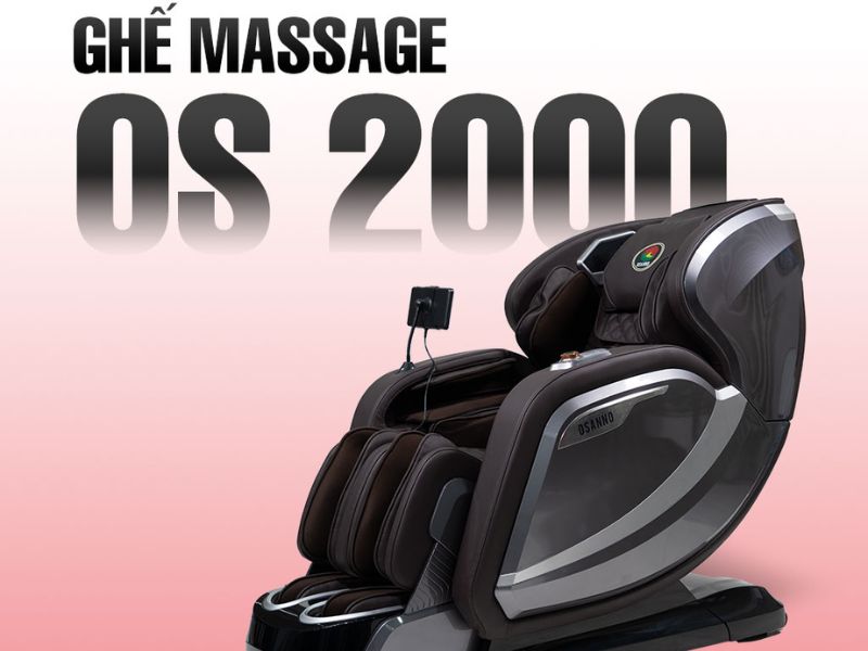 Ghế massage OSANNO OS-2000 cao cấp, công nghệ 6D Ultra, nhiệt hồng ngoại