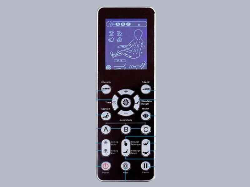 Remote cầm tay cảm ứng LCD điều khiển ghế massage