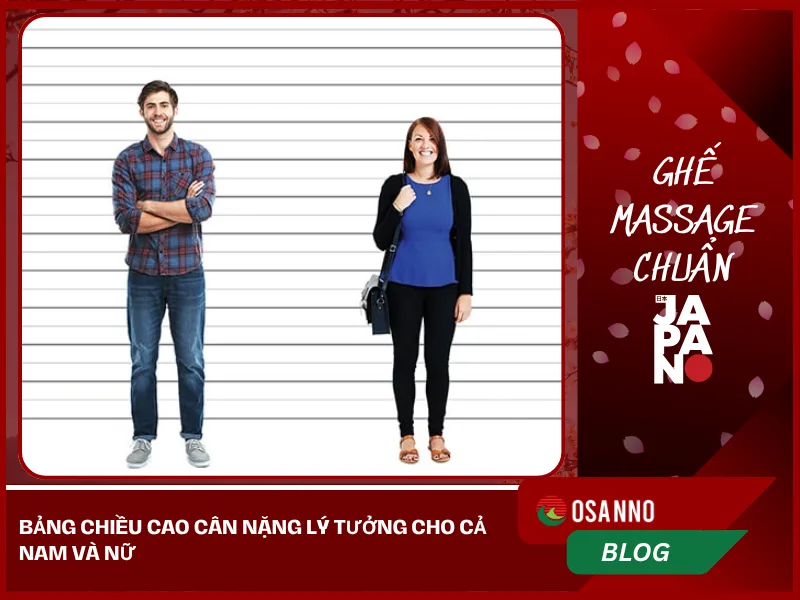 Bảng chiều cao cân nặng lý tưởng cho cả nam và nữ tham khảo