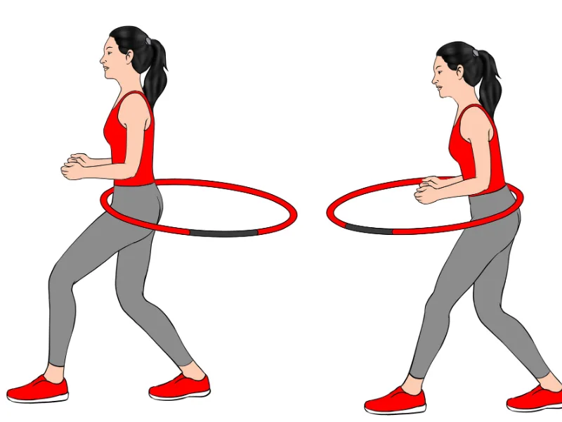 Cách 1: Đứng chân trước chân sau